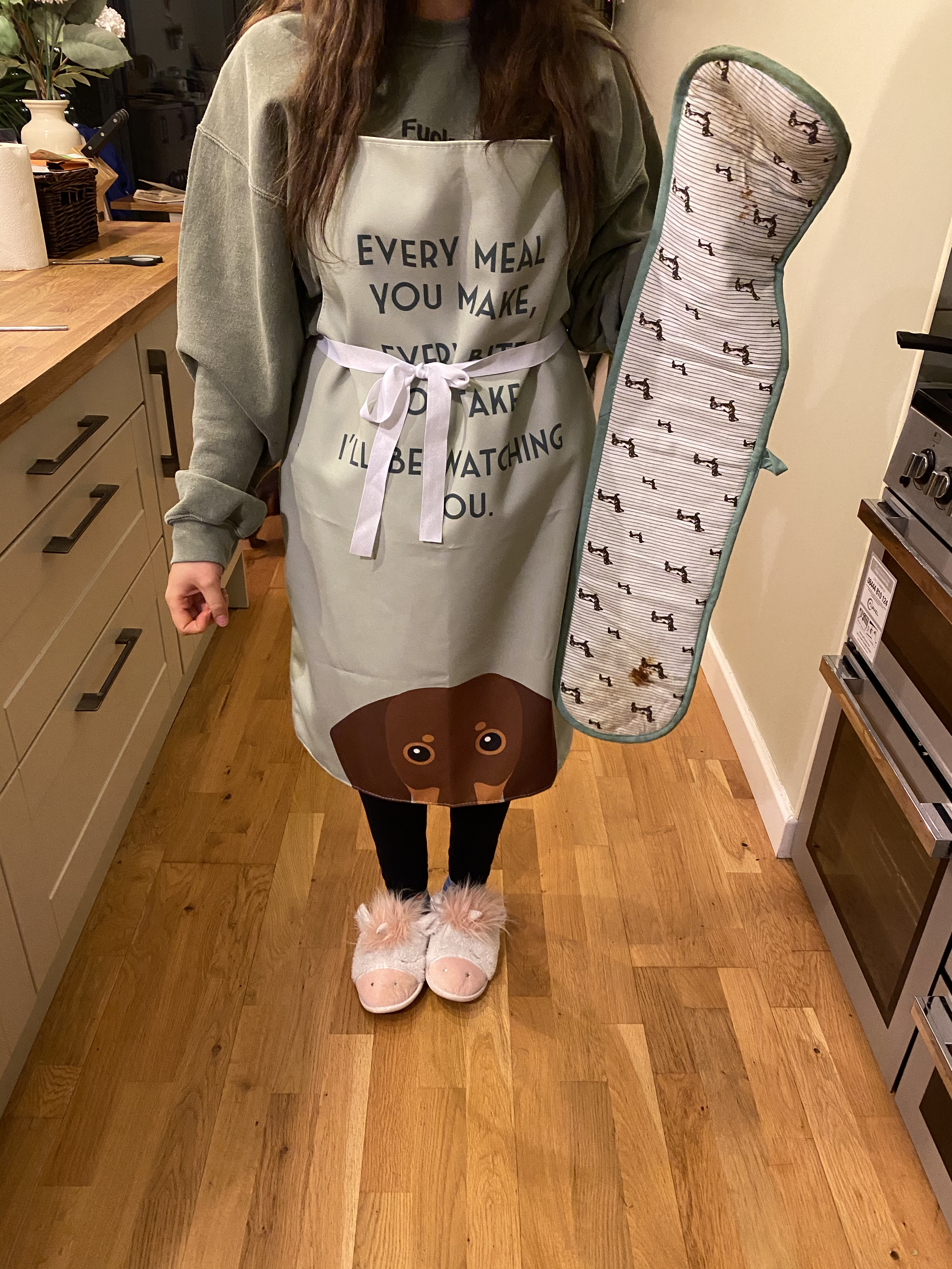 Customer photo of I'll Be Watching You: Personalized Lhasapoo Apron