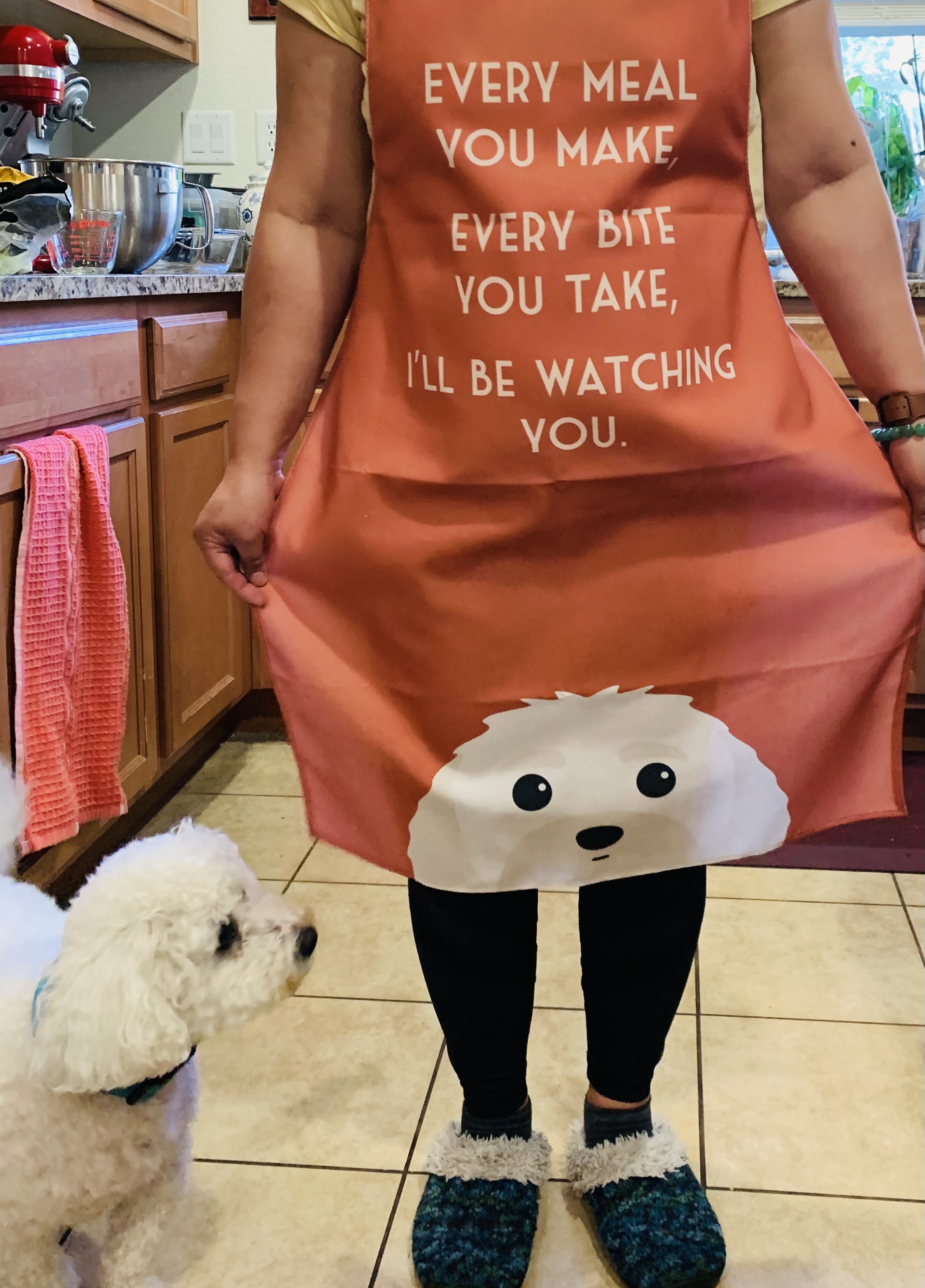 Customer photo of I'll Be Watching You: Personalized Lhasapoo Apron