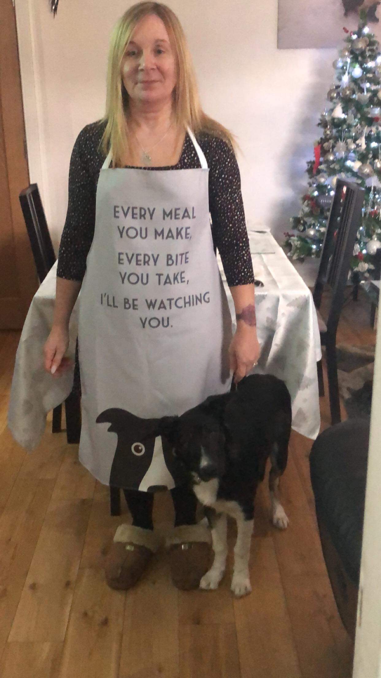 Customer photo of I'll Be Watching You: Personalized Lhasapoo Apron