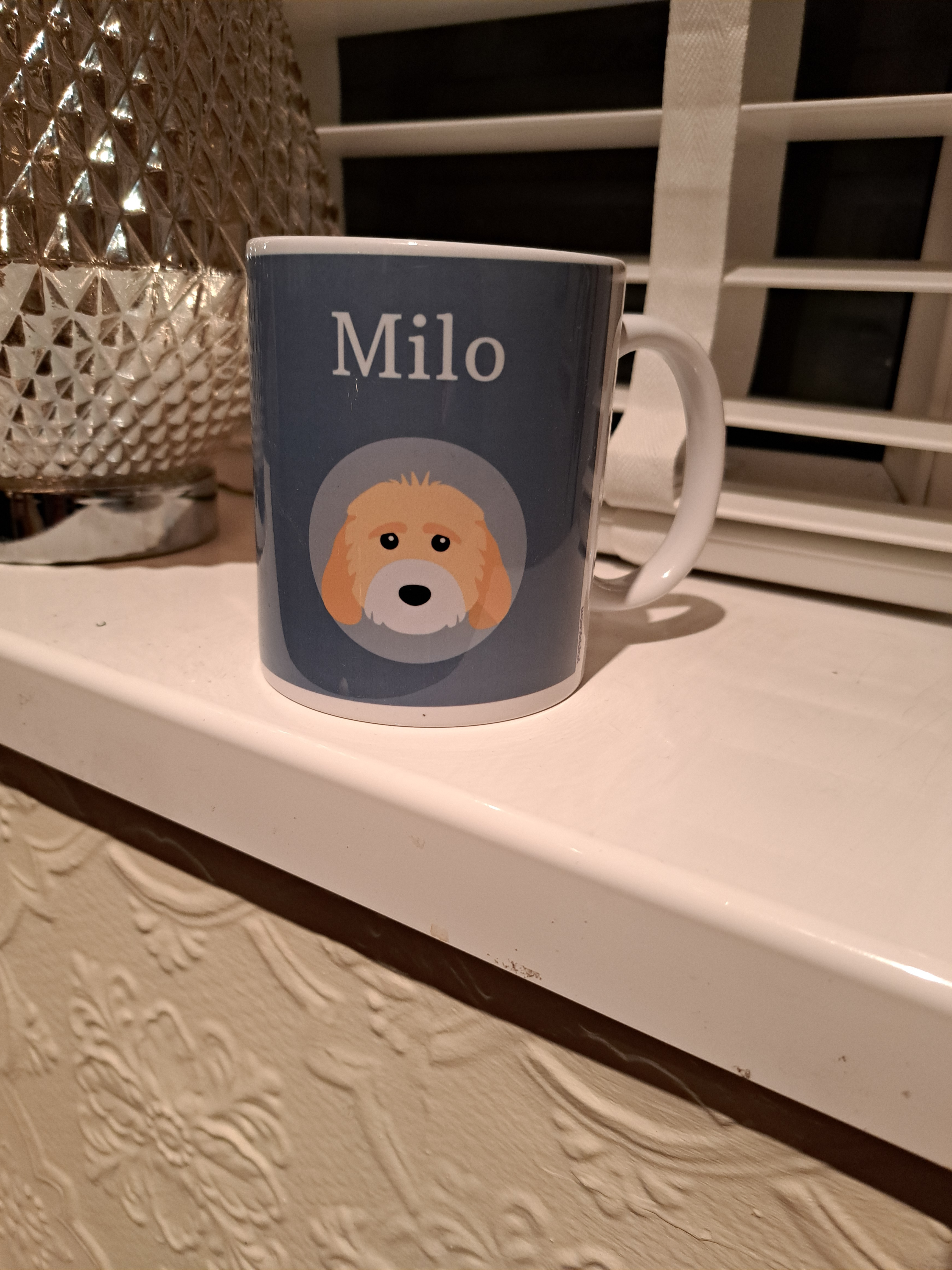 Customer photo of Dog Name & Icon: Personalized Pugapoo Mug 