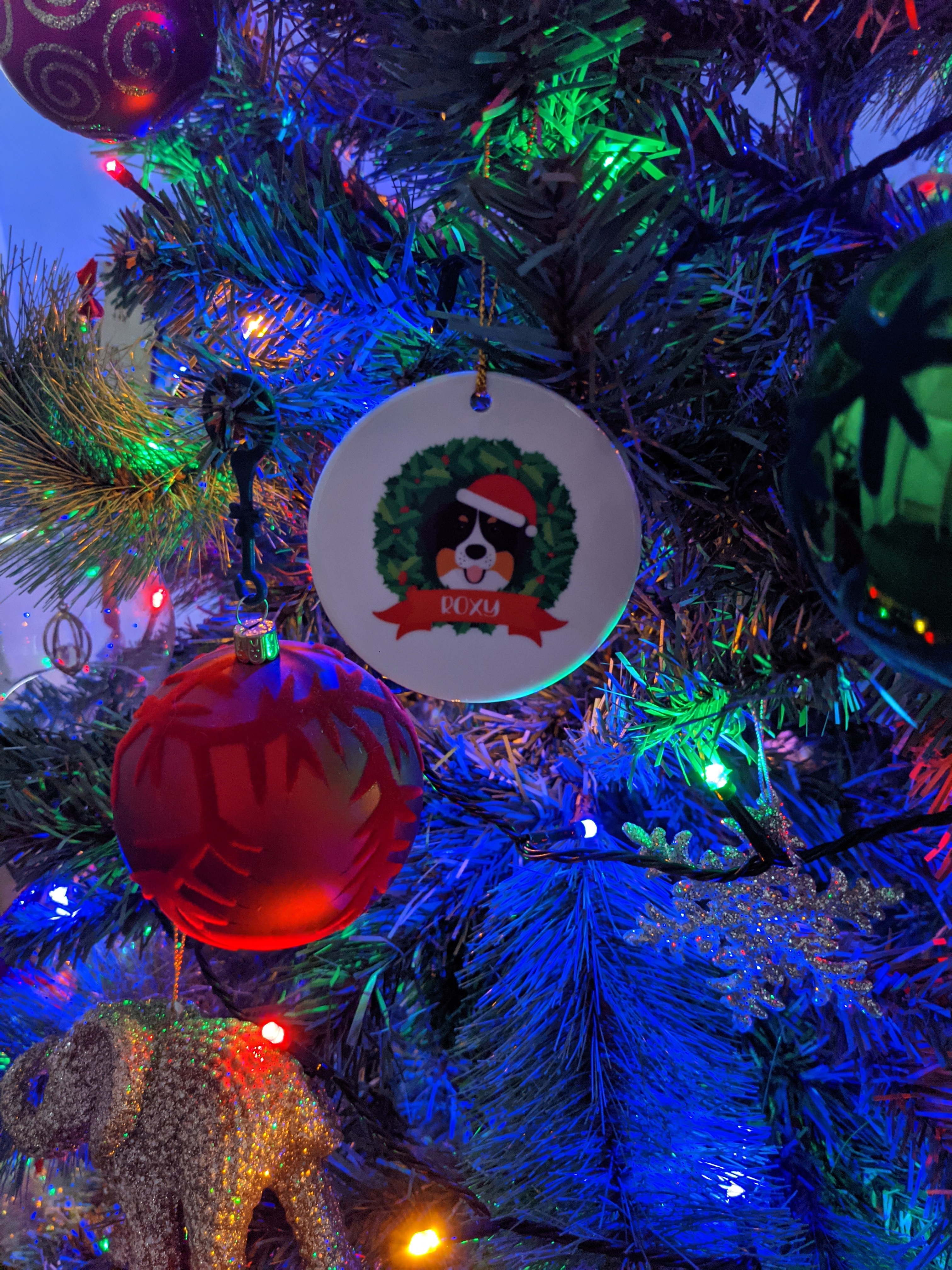 Customer photo of Wreath: Personalized Dog Christmas Decoration