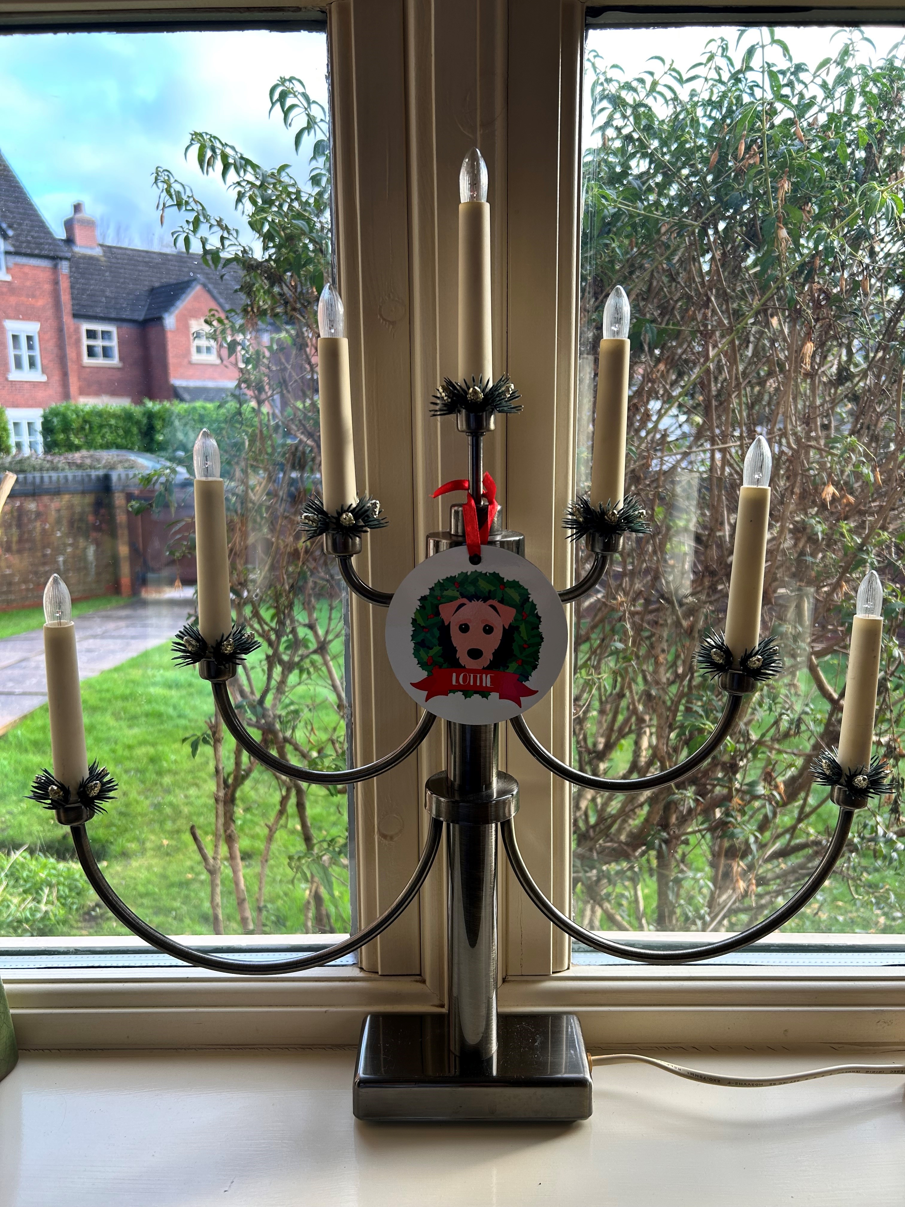 Customer photo of Wreath: Personalized Dog Christmas Decoration