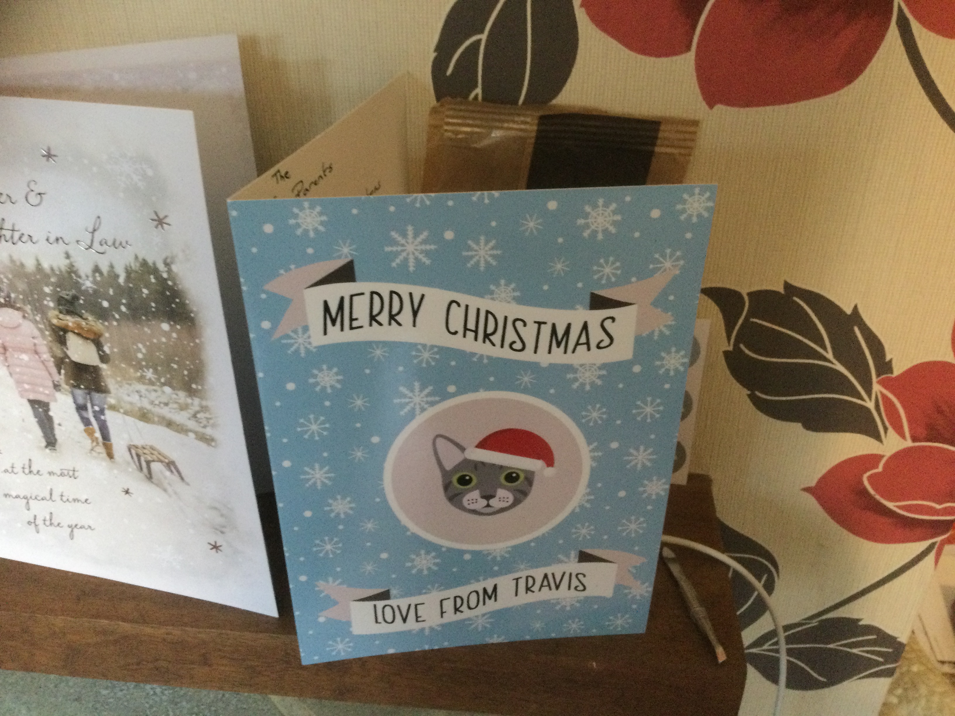 Customer photo of Merry Christmas: Personalised Cat Card