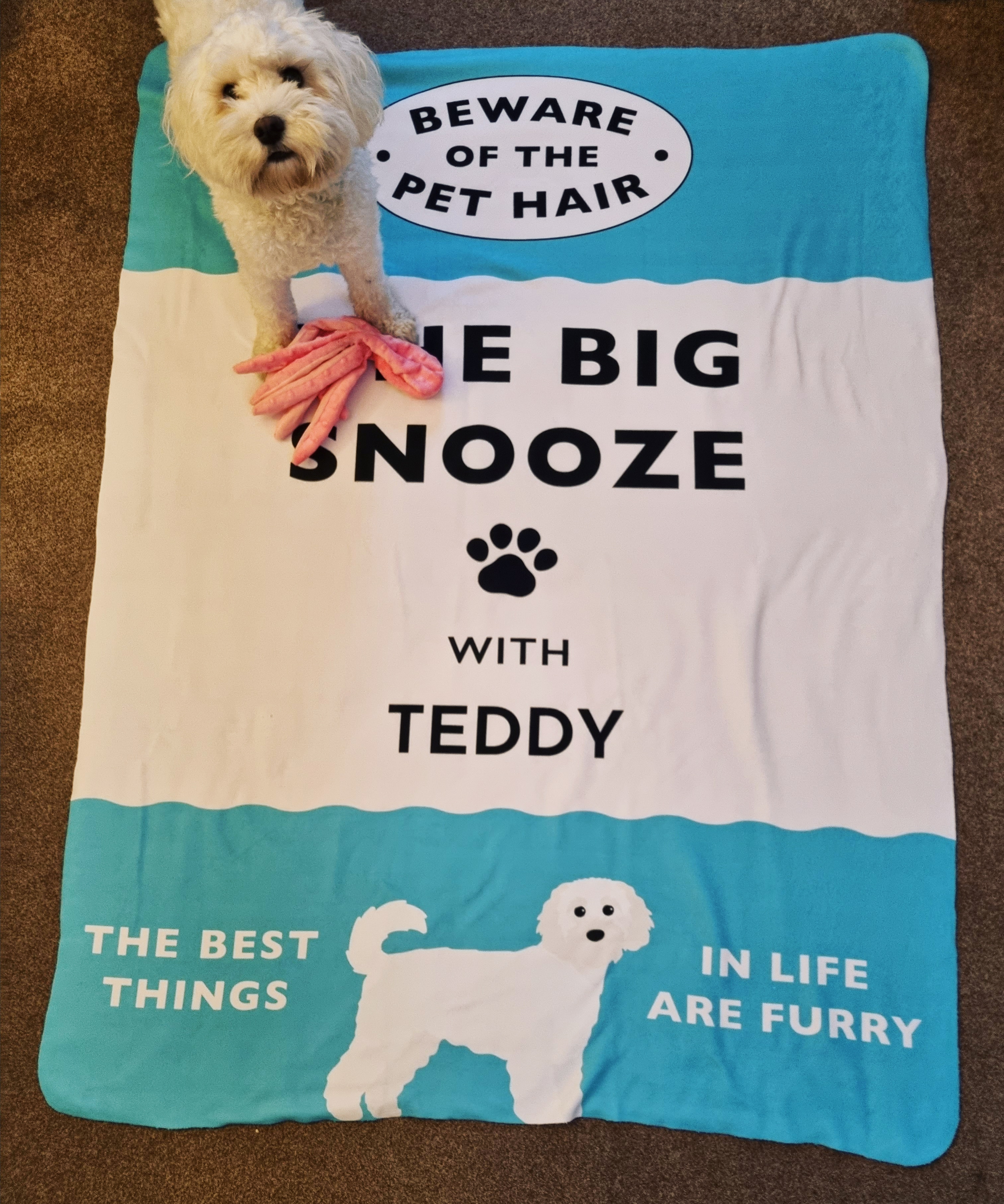 Customer photo of 'Big Snooze' - Personalised Hungarian Vizsla Blanket: Premium Sherpa Fleece