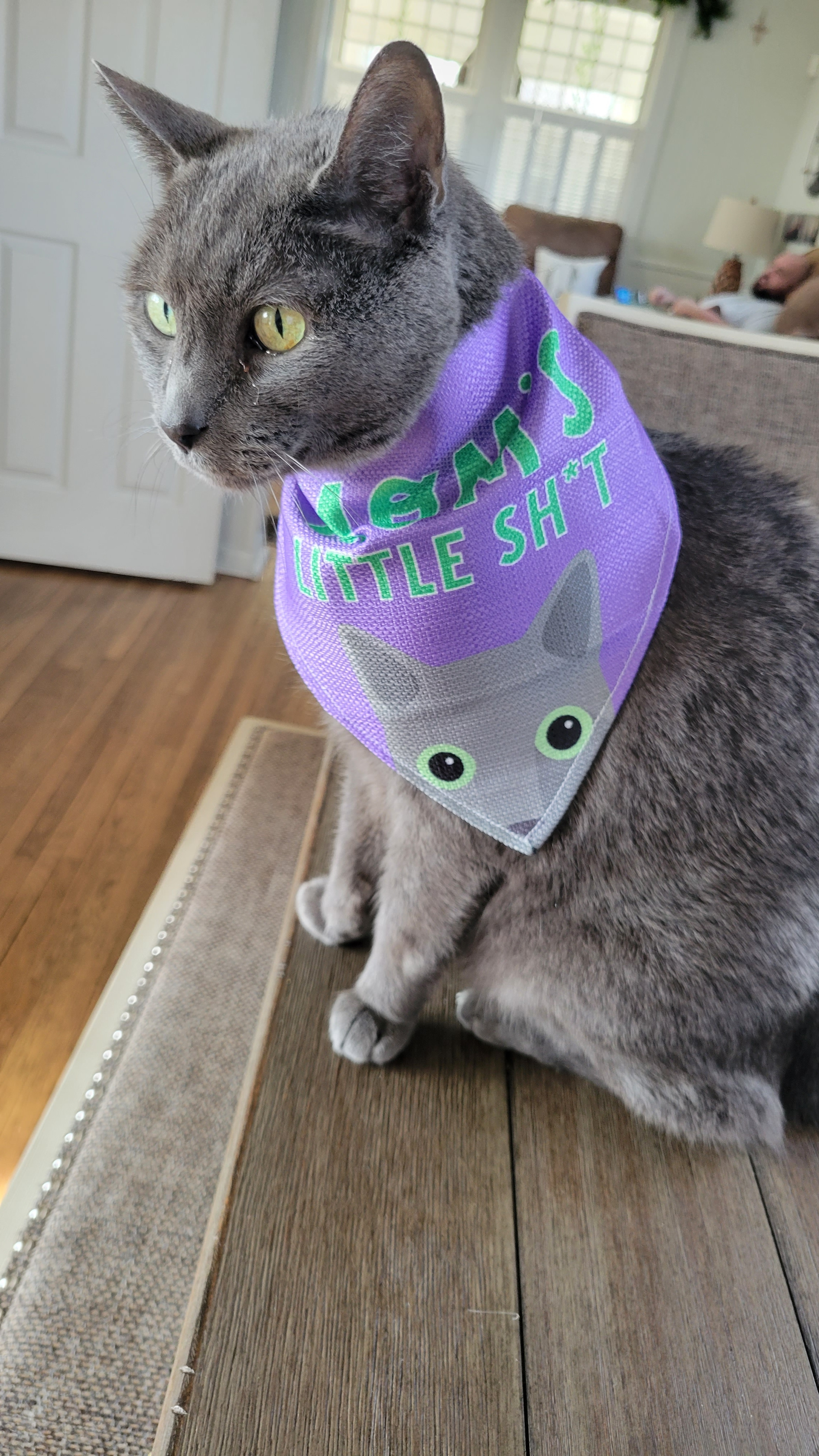 Customer photo of 'Mum's Little Sh*t' - Personalised Ashera Bandana