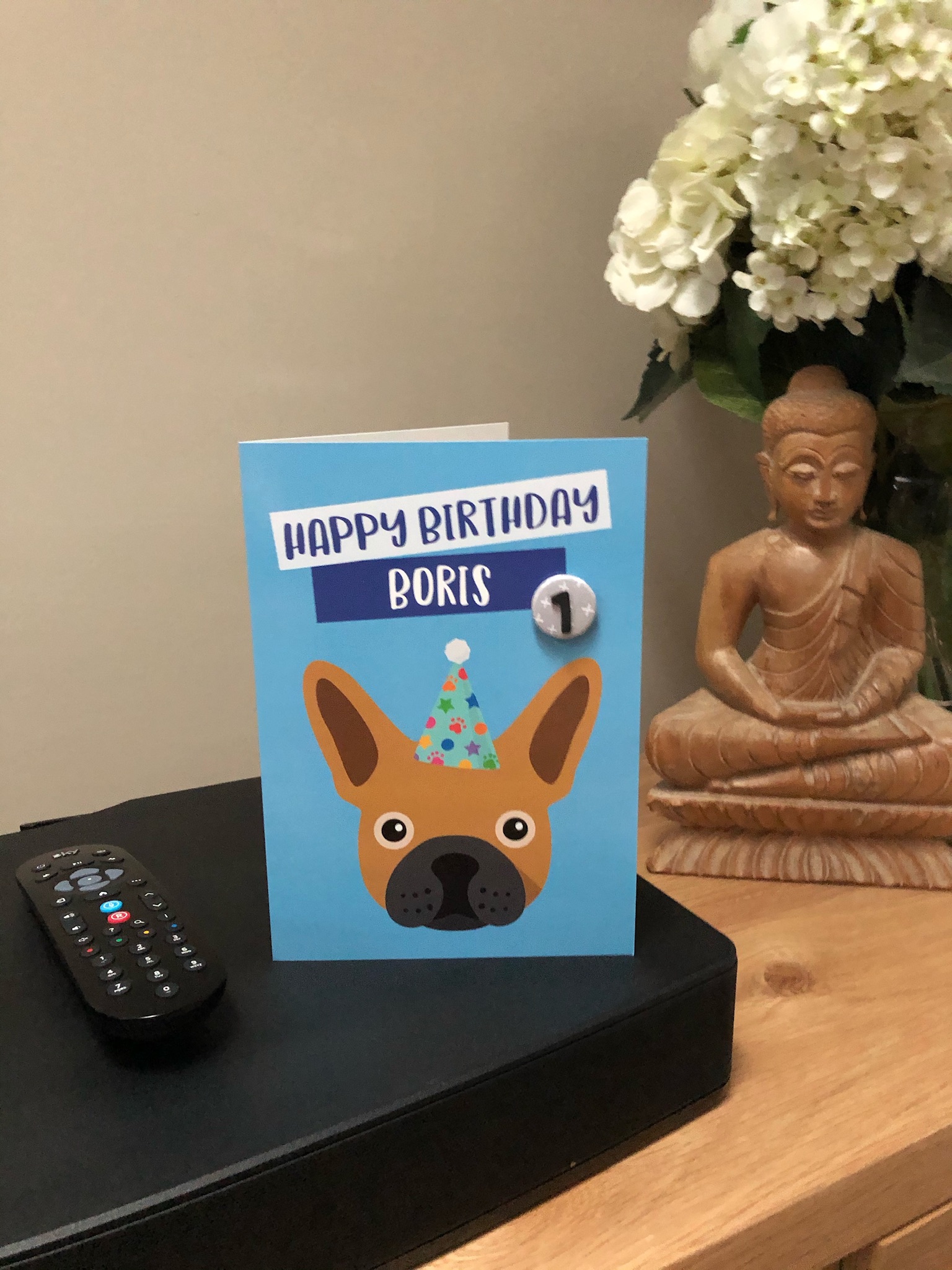Customer photo of 'Happy Birthday to Labradoodle' - Personalized Labradoodle Card