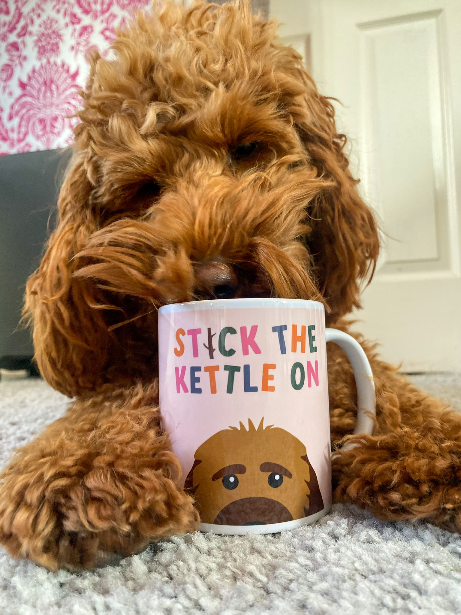 Customer photo of Stick The Kettle On: Personalized Peek-a-poo Mug