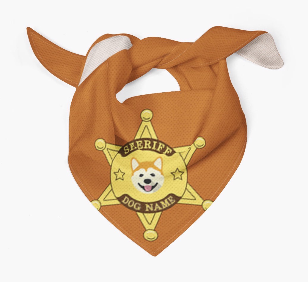 Personalised Sheriff Bandana for your {breedFullName}