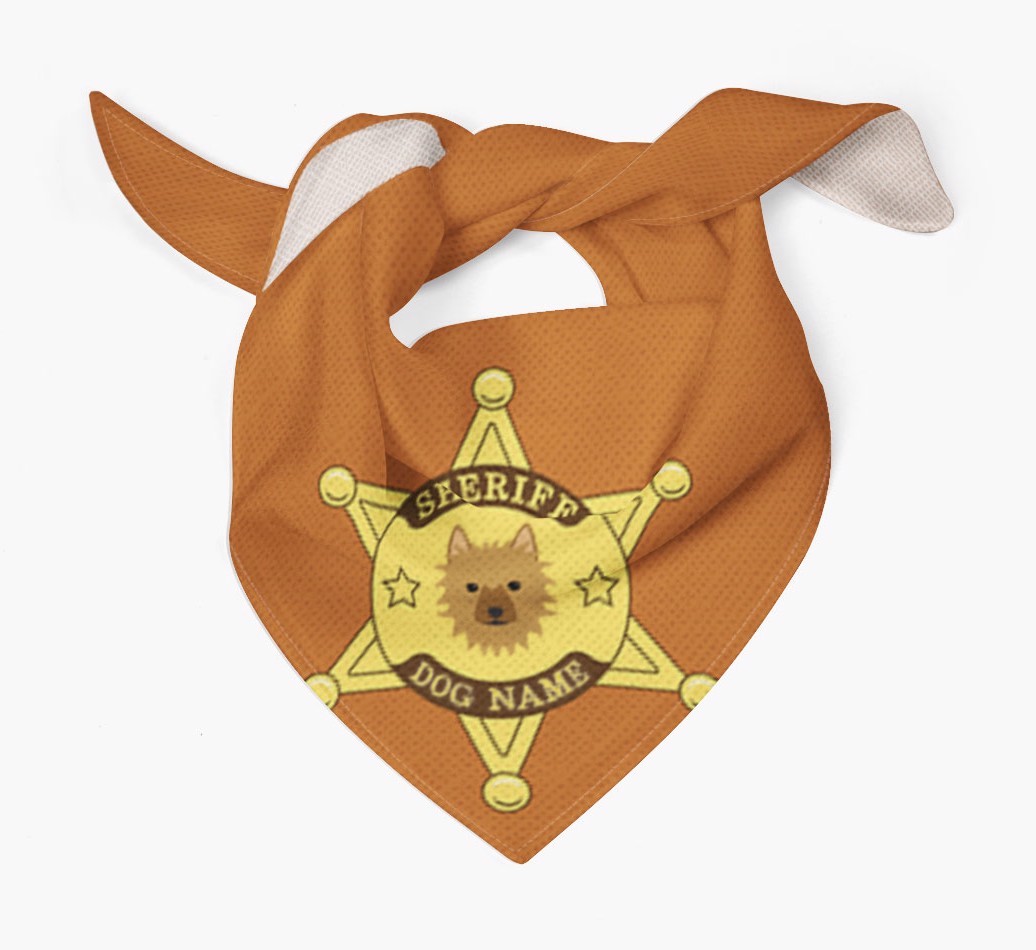 Personalised Sheriff Bandana for your {breedFullName}