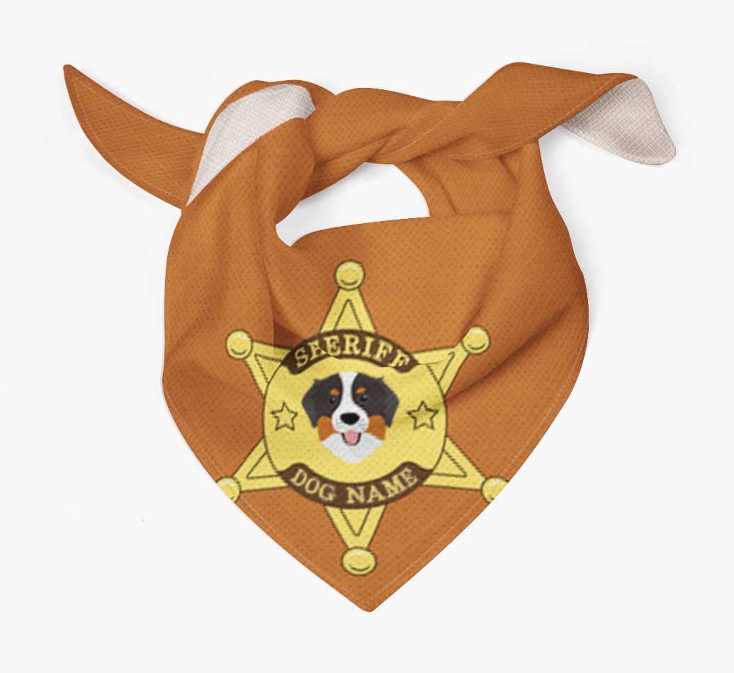Personalised Sheriff Bandana for your {breedFullName}