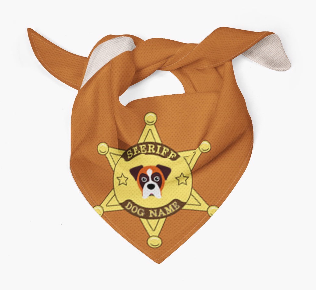 Personalised Sheriff Bandana for your {breedFullName}