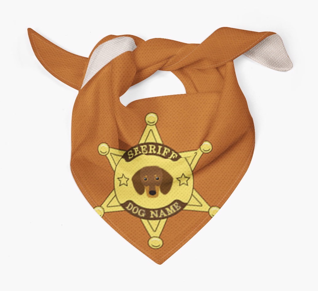 Personalised Sheriff Bandana for your {breedFullName}