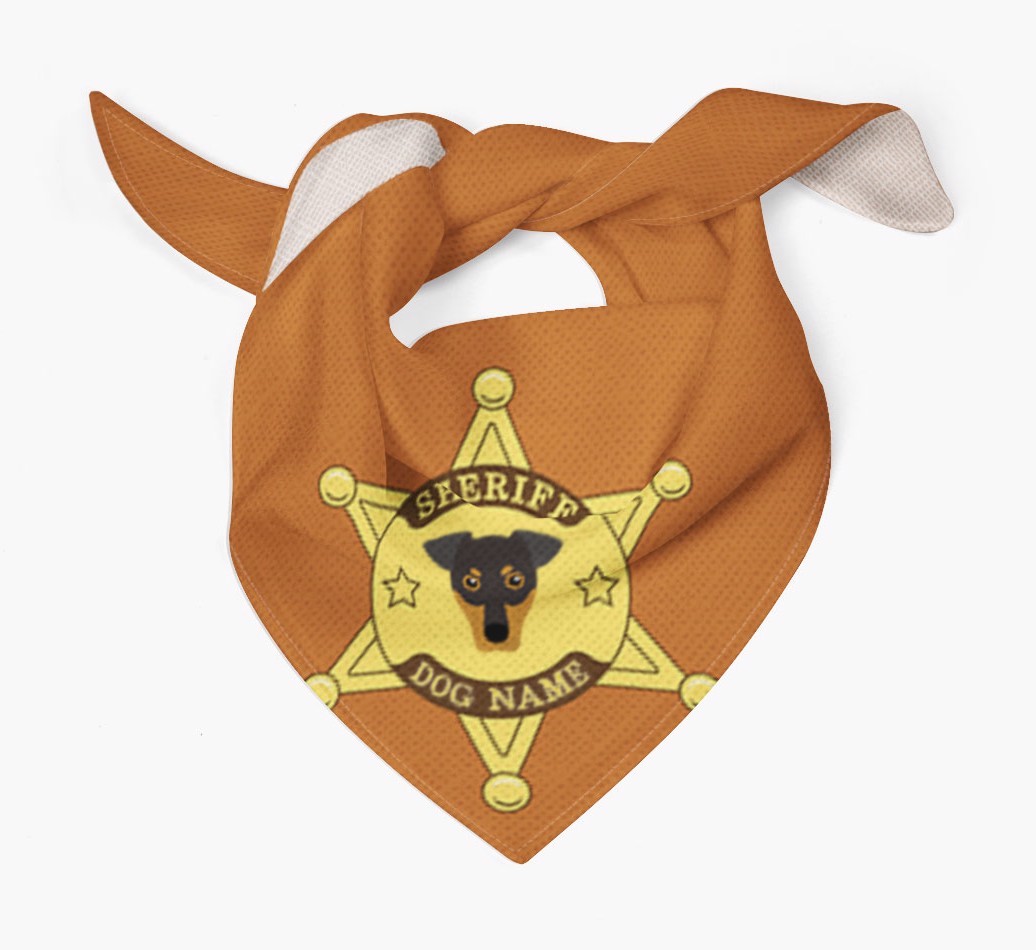 Personalised Sheriff Bandana for your {breedFullName}