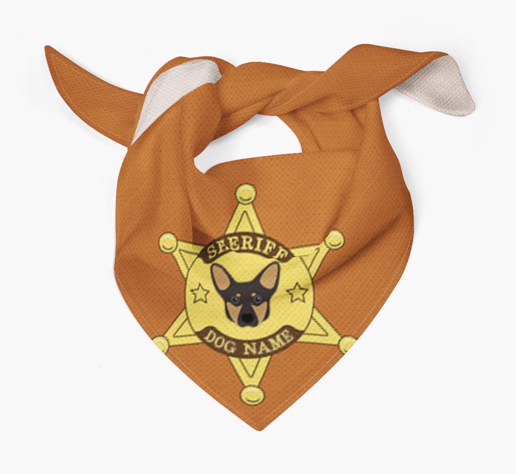 Personalised Sheriff Bandana for your {breedFullName}