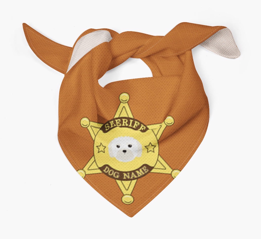 Personalised Sheriff Bandana for your {breedFullName}