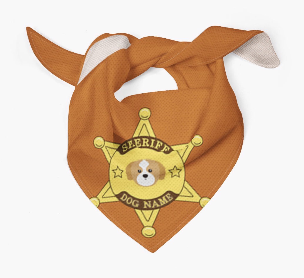 Personalised Sheriff Bandana for your {breedFullName}