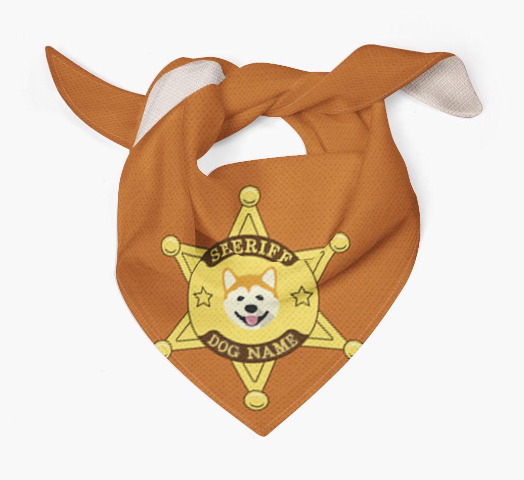 Personalized Sheriff Bandana for your {breedFullName}