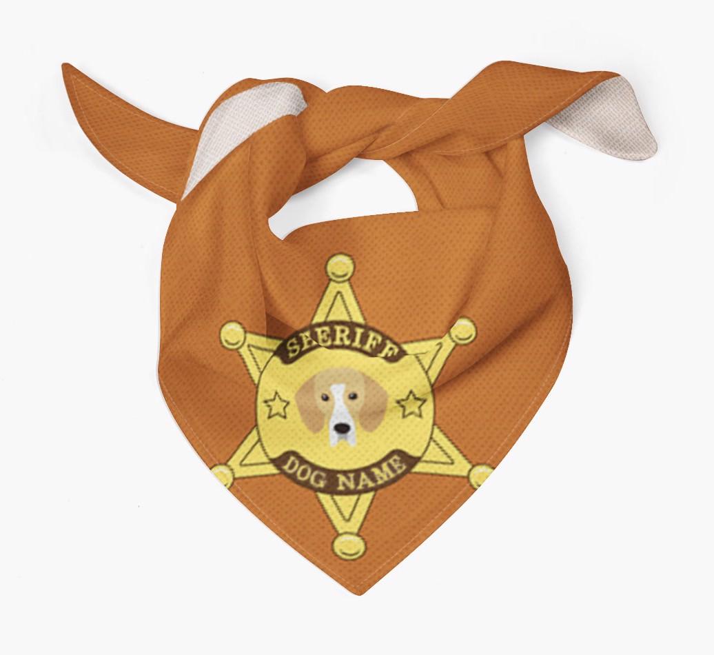 Personalized Sheriff Bandana for your {breedFullName}