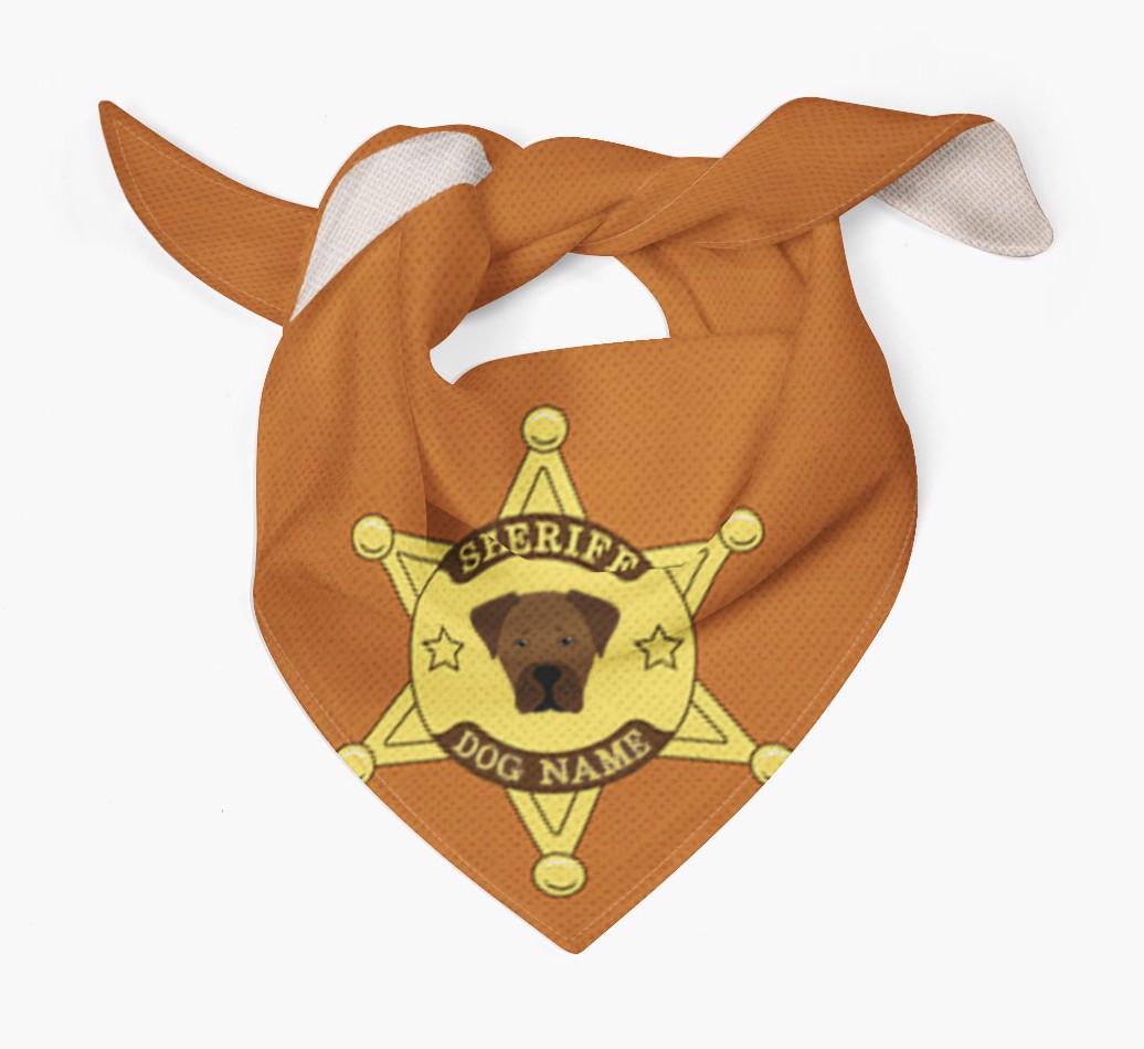Personalized Sheriff Bandana for your {breedFullName}