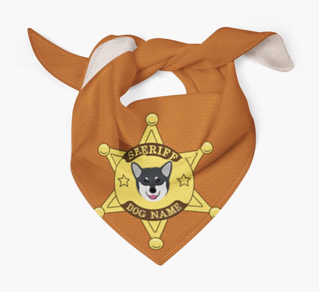 Personalized Sheriff Bandana for your {breedFullName}