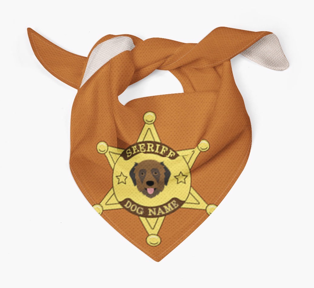 Personalized Sheriff Bandana for your {breedFullName}