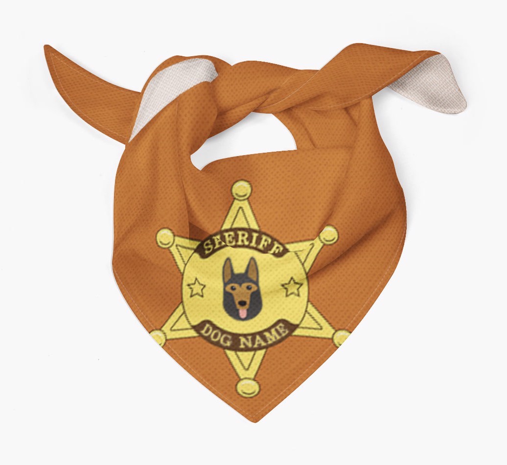 Personalized Sheriff Bandana for your {breedFullName}