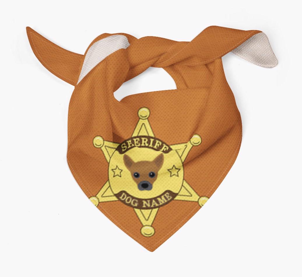 Personalized Sheriff Bandana for your {breedFullName}