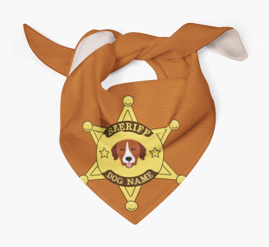 Personalized Sheriff Bandana for your {breedFullName}