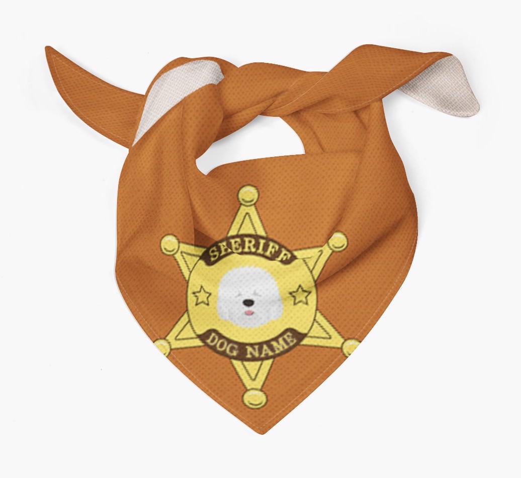 Personalized Sheriff Bandana for your {breedFullName}