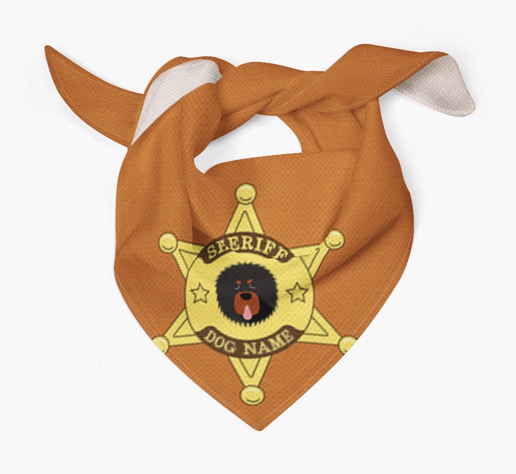 Personalized Sheriff Bandana for your {breedFullName}