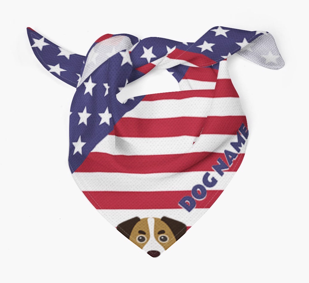 Personalised Stars and Stripes Bandana for your {breedFullName}