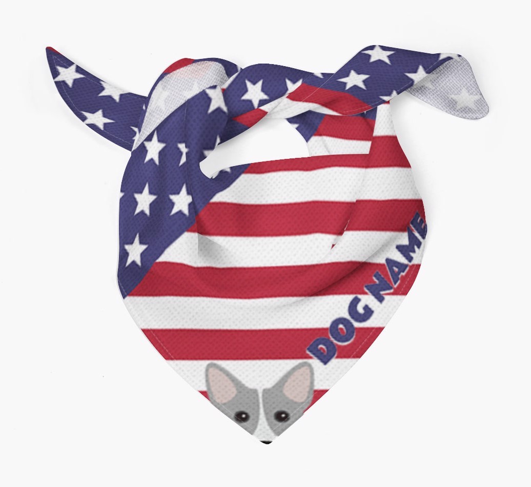 Personalised Stars and Stripes Bandana for your {breedFullName}