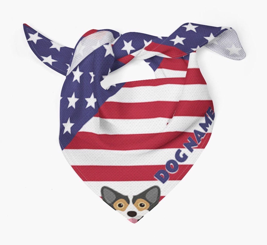 Personalized Stars and Stripes Bandana for your {breedFullName}