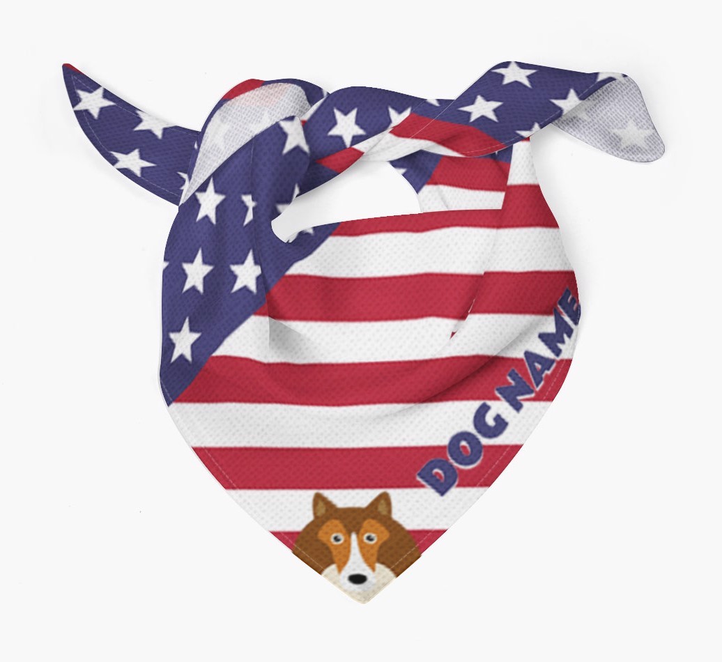 Personalised Stars and Stripes Bandana for your {breedFullName}