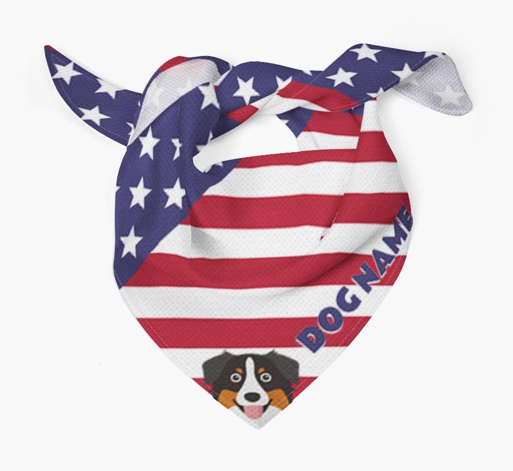 Personalized Stars and Stripes Bandana for your {breedFullName}