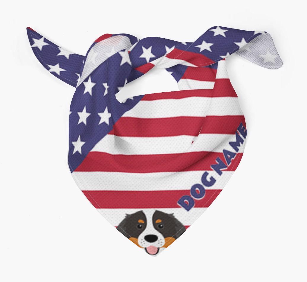 Personalized Stars and Stripes Bandana for your {breedFullName}