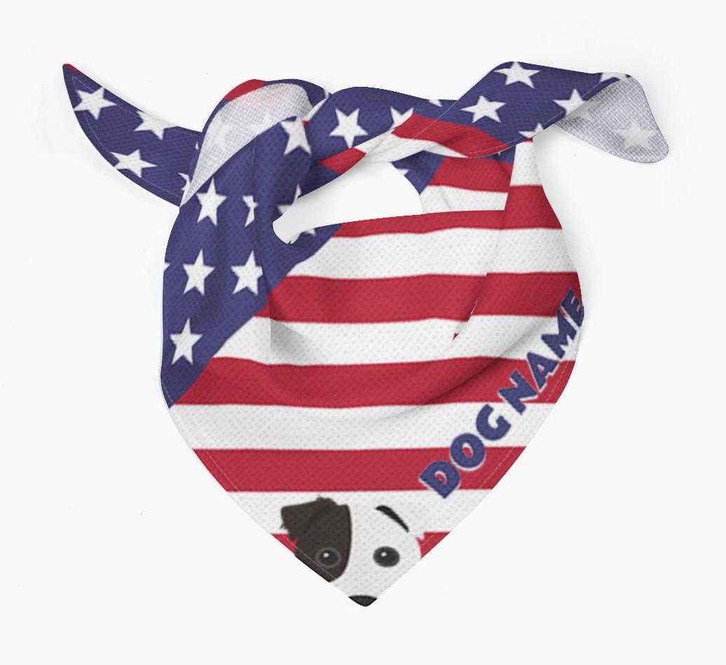Personalized Stars and Stripes Bandana for your {breedFullName}
