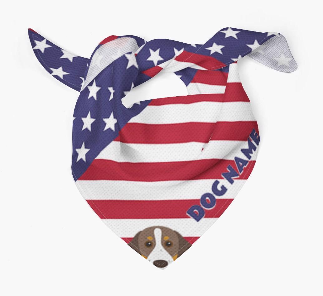 Personalized Stars and Stripes Bandana for your {breedFullName}