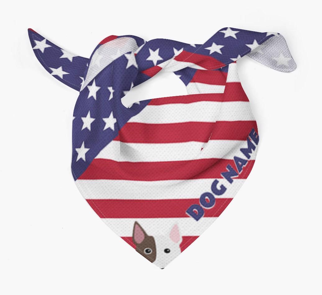 Personalized Stars and Stripes Bandana for your {breedFullName}