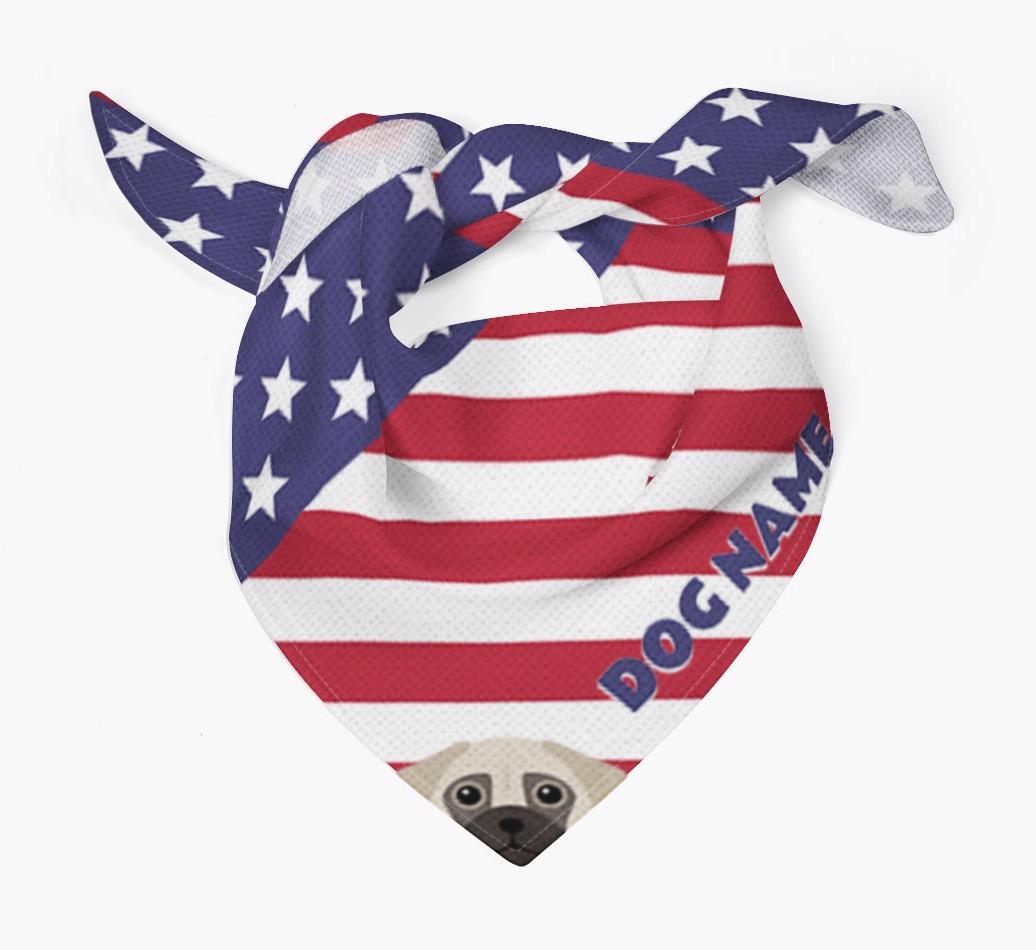 Personalized Stars and Stripes Bandana for your {breedFullName}