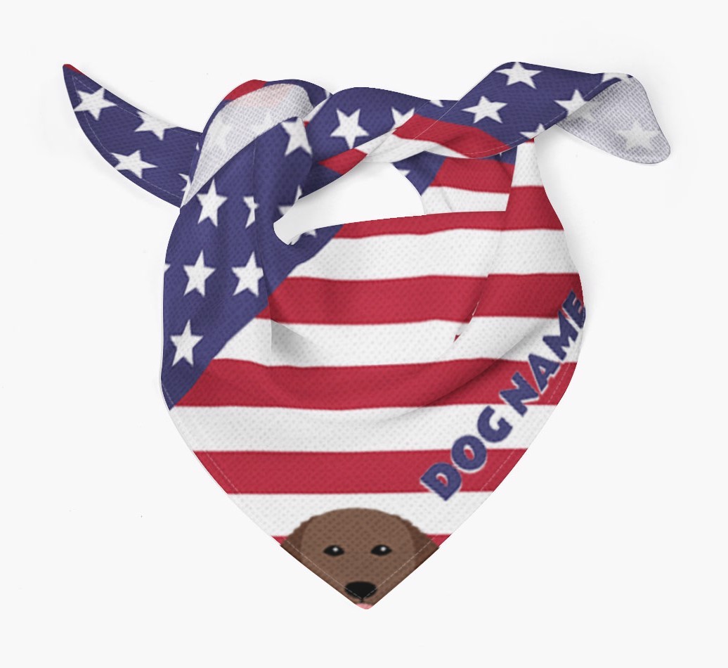 Personalized Stars and Stripes Bandana for your {breedFullName}