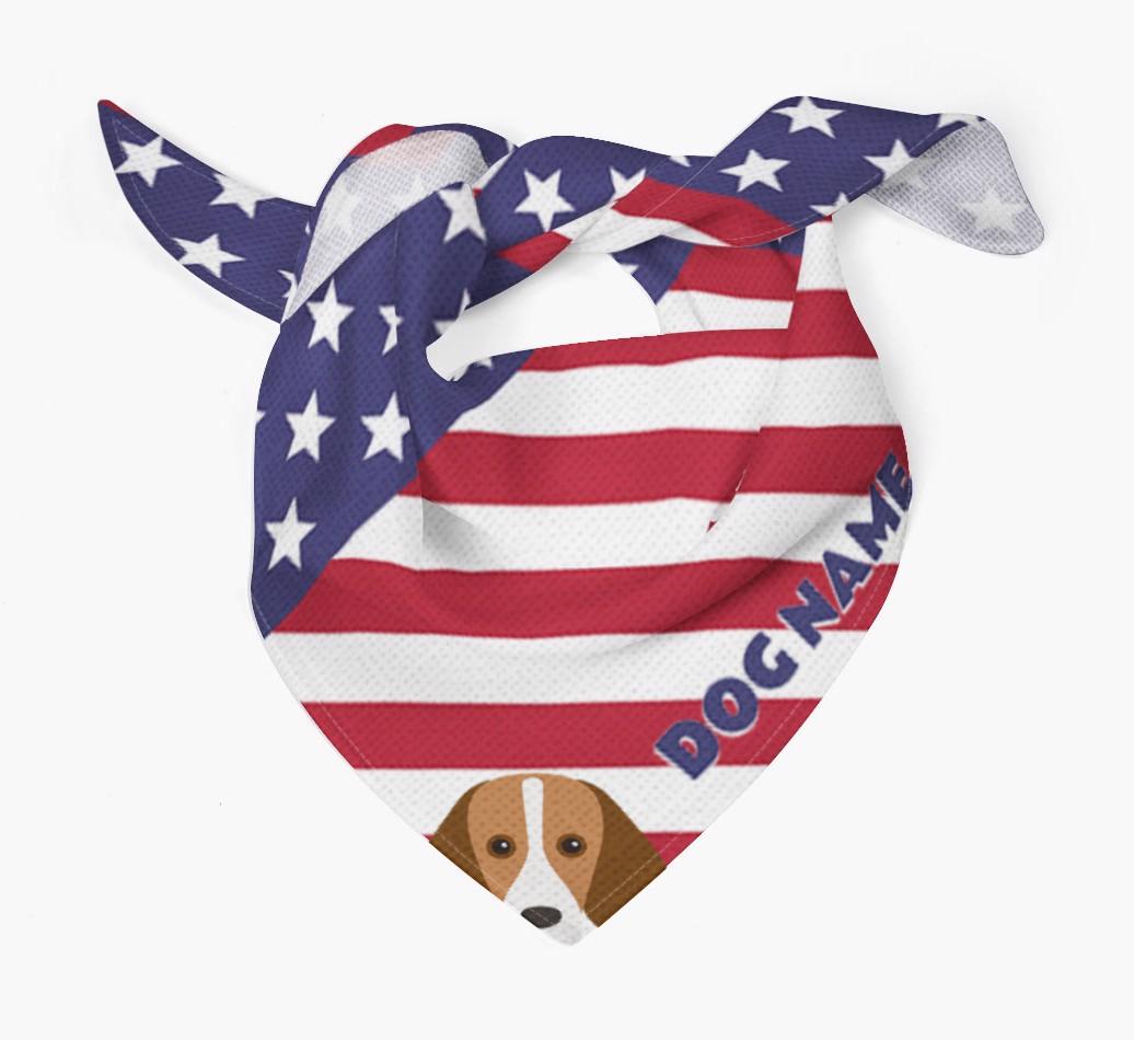 Personalized Stars and Stripes Bandana for your {breedFullName}