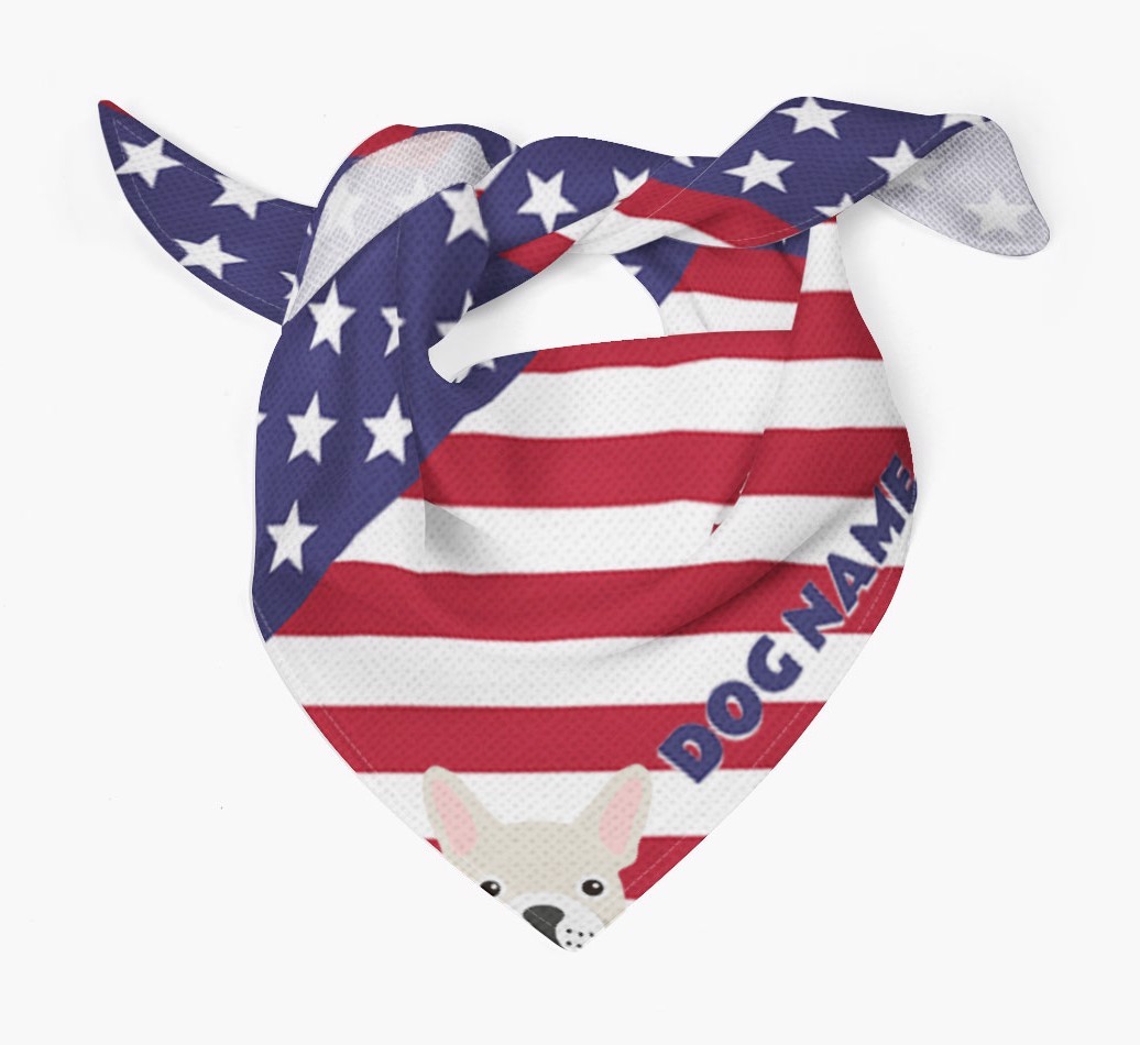 Personalized Stars and Stripes Bandana for your {breedFullName}