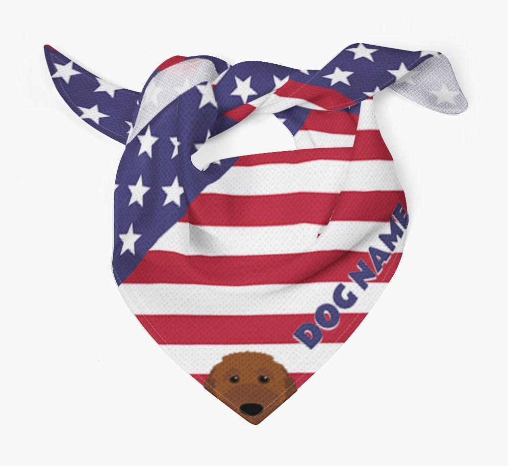 Personalized Stars and Stripes Bandana for your {breedFullName}