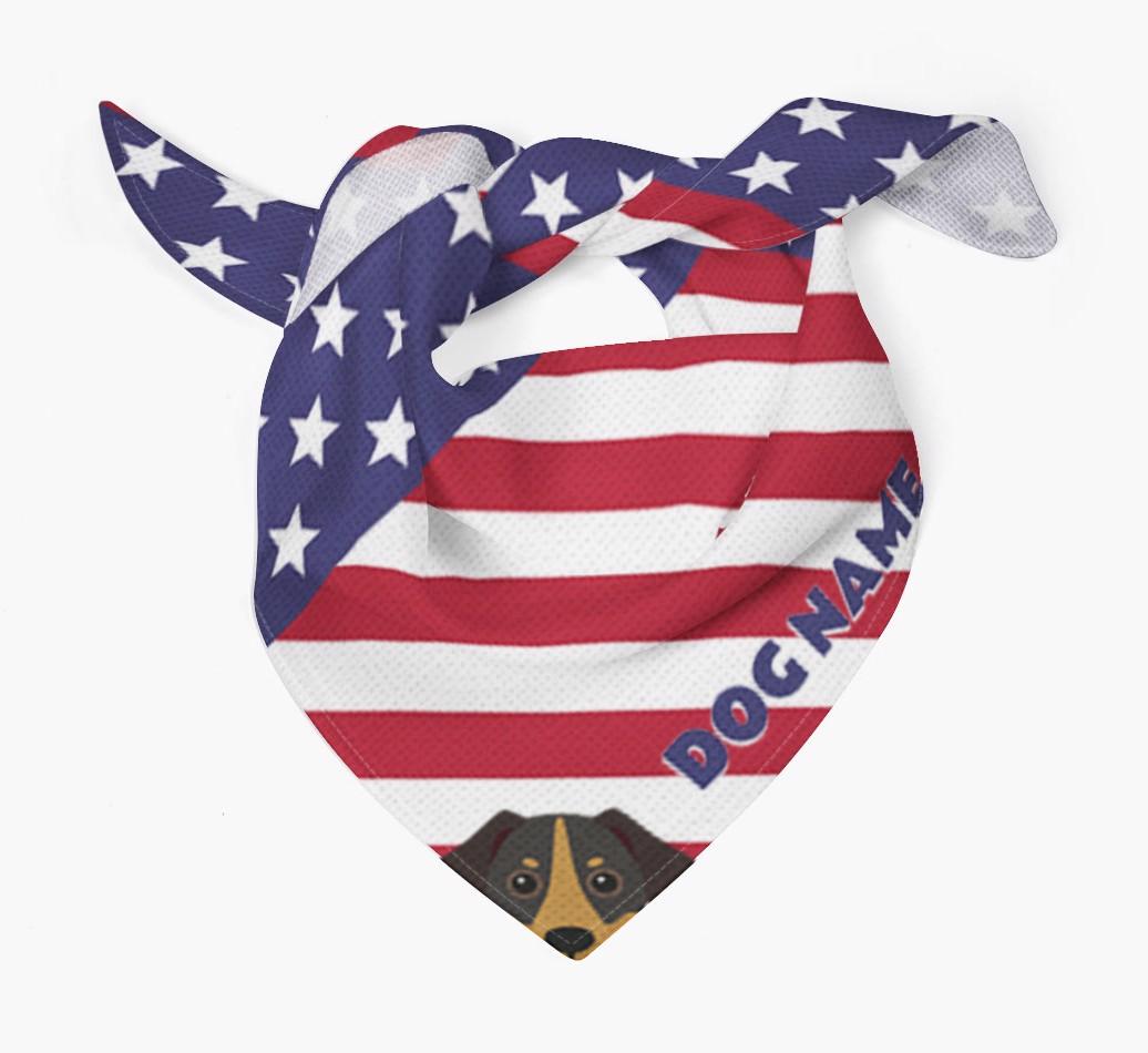 Personalized Stars and Stripes Bandana for your {breedFullName}