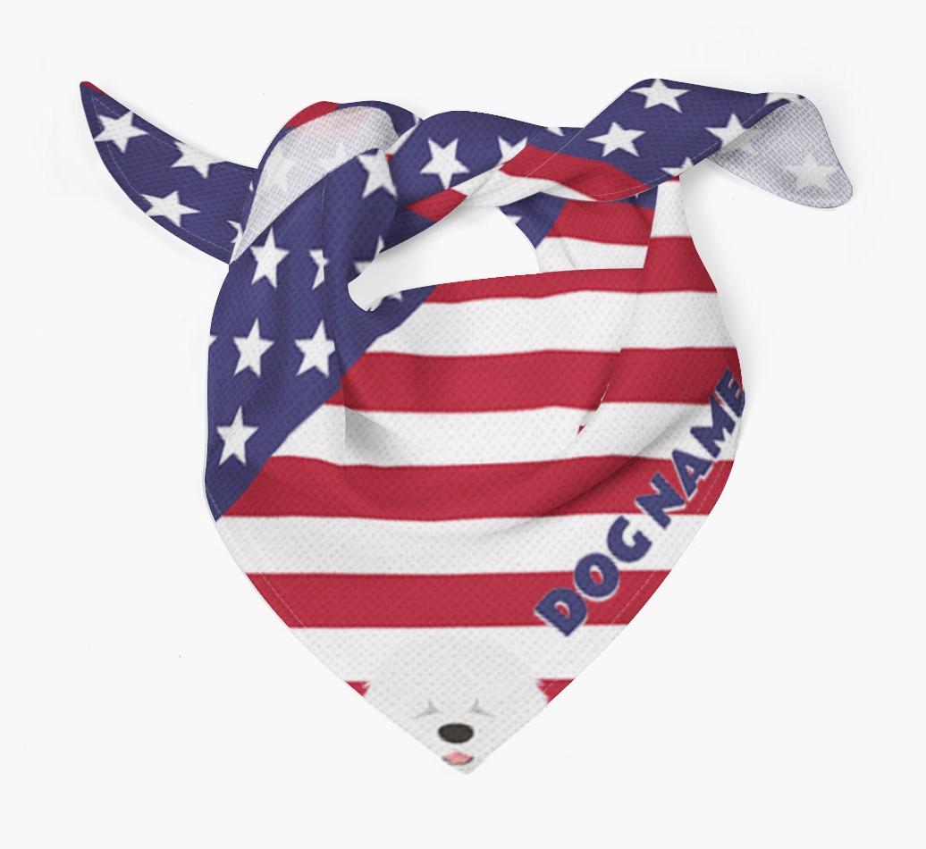 Personalized Stars and Stripes Bandana for your {breedFullName}