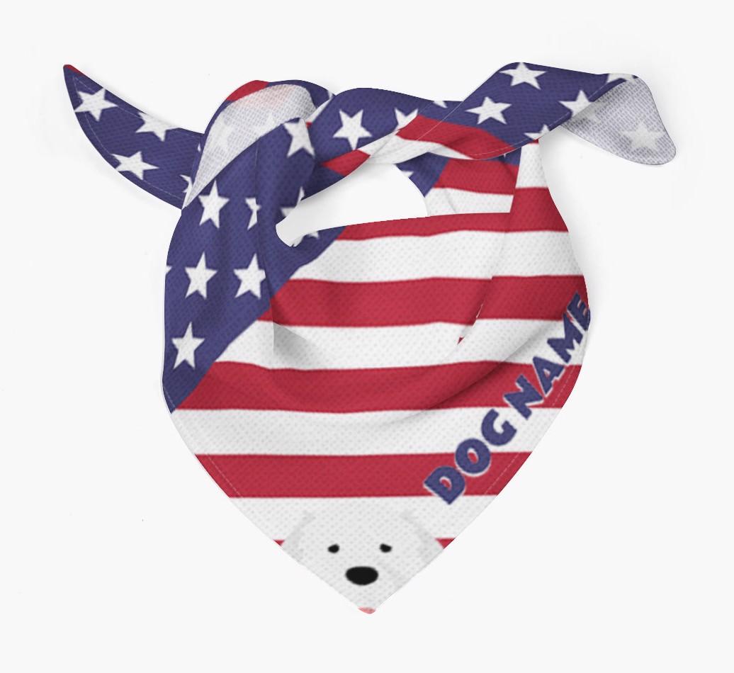 Personalized Stars and Stripes Bandana for your {breedFullName}