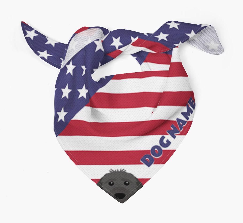 Personalized Stars and Stripes Bandana for your {breedFullName}