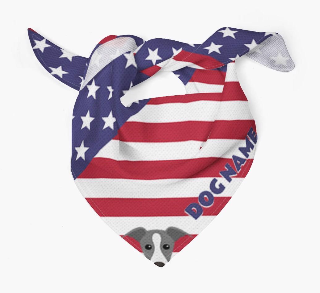 Personalized Stars and Stripes Bandana for your {breedFullName}