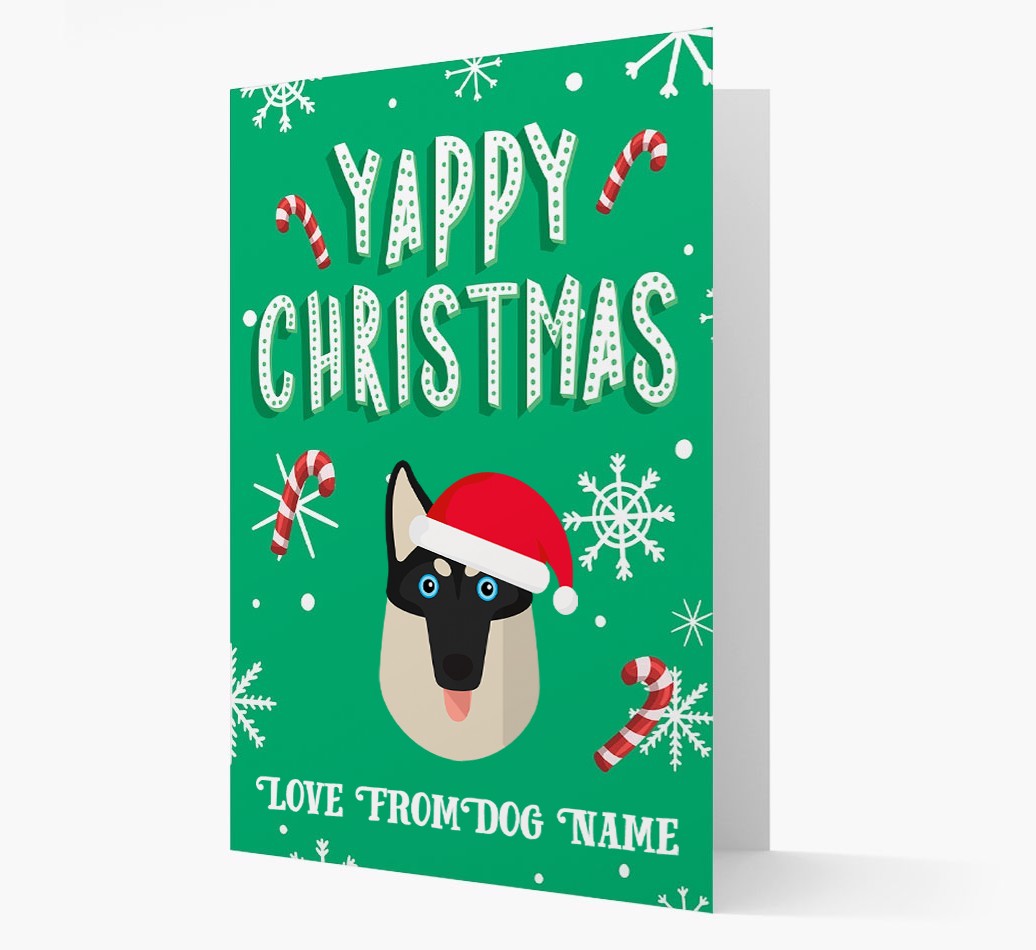 Yappy Christmas: Personalized {breedFullName} Christmas Card